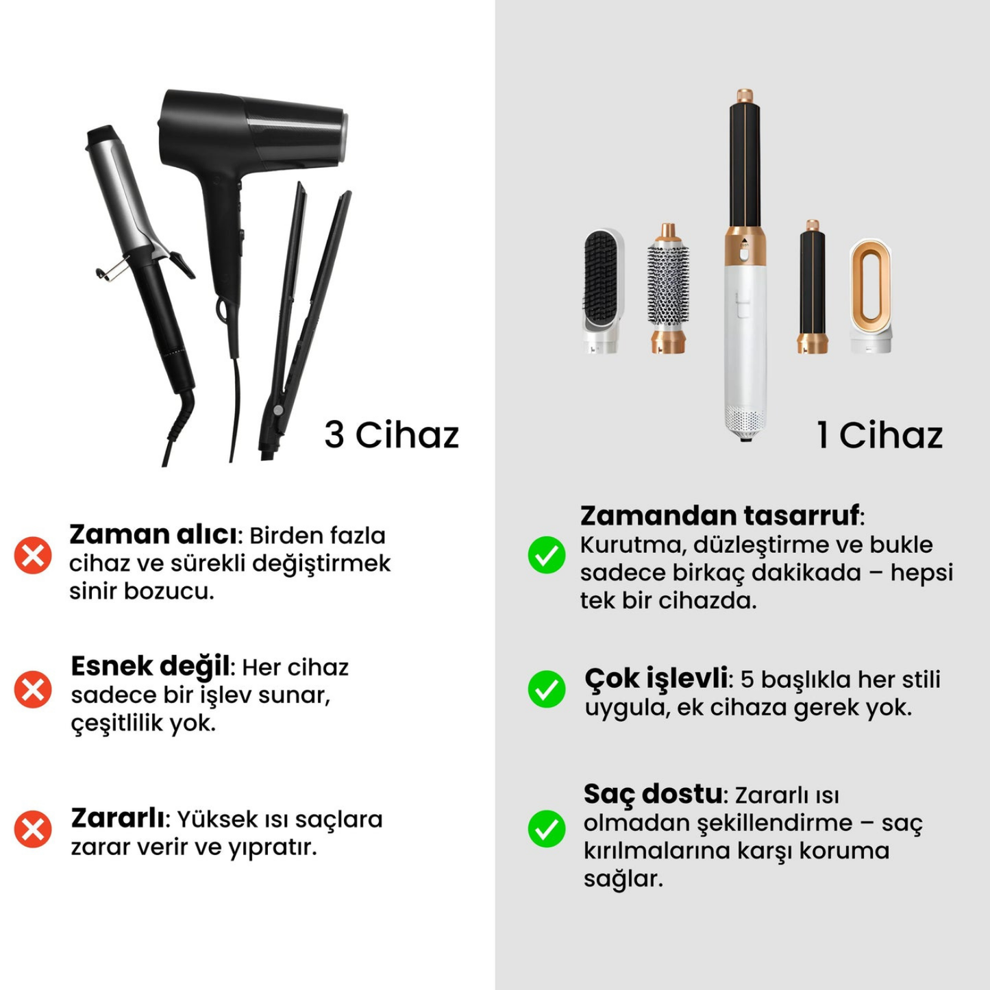 5'i 1 Arada AirStyler Pro Saç Şekillendirici